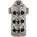 KOOLTAIL Horn Button Dog Sweater for Medium Dogs Cute Pet Clothes for Winter, Grey M