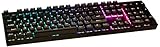 Redragon K551-RGB Mechanical Gaming Keyboard with Cherry MX Blue Switches Vara 104 Keys Numpad Tactile USB Wired Computer Keyboard Steel Construction for Windows PC Games (Black RGB LED Backlit)