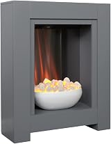 Adam Monet Grey Fireplace Suite with 23 Inch Electric Fire Ambient Glow view 4