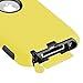Generic Yellow Deluxe Hybrid Premium Rugged Hard Soft Case Skin Cover for iPod Touch 4th Gen