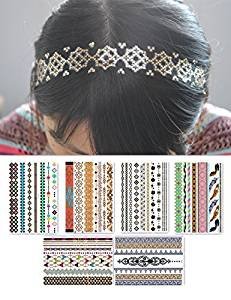 Dalin hair and body tattoos set of 6 sheets nearly 50 t…