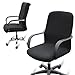 BTSKY Office Computer Chair Covers Stretchy -Polyester Desk Chair/Rotating Chair Cover, Large Size (Black, No Chair)