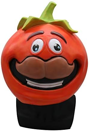 MostaShow Game Adult Tomato Latex Head Helmet Mask Halloween Cosplay Costume Party Props