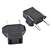 ANRANK U-E1020905AK US USA to EU Europe Travel AC Power Socket Plug Adapter Adaptor Converter (Black, 2-Pack)