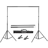 Slow Dolphin Photo Video Studio 10Ft Adjustable Backdrop Support System Kit Background Stand with Carry Bag