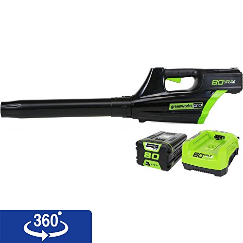 Greenworks PRO 80V 125 MPH - 500 CFM Cordless Blower, 2.0 AH Battery Included GBL80300
