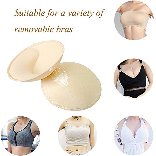 Bra Insert Pads 2 Pairs,ONDY Round Breast Enhancers,Invisible Bra Push Up Pad for Yoga Sports Bra