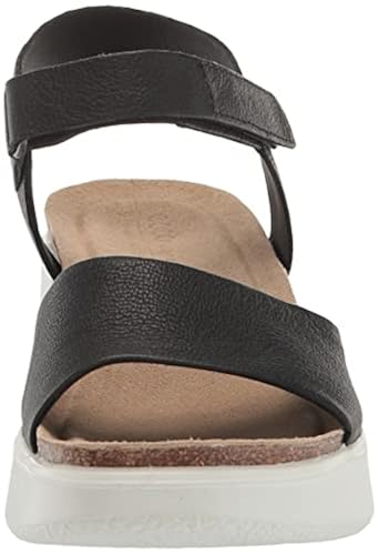 ECCO Women's Flowt Wedge Cork Sandal, Black, in Oman Whizz