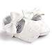 Voberry® Baby Girls Stripe Bow Shoes Toddler Princess Flat Leather Moccasins (0~6Month, White)