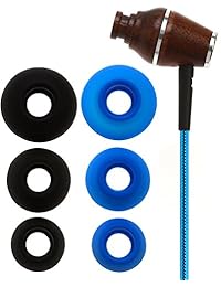 symphonized XTC 2.0 Premium, Dentro de oído de madera auténtica noise isolating headphones earbuds earphones con cable innovadora tecnología de escudo y micrófono Azul Electric
