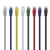 GearIT 8-Color Combo, Cat5e Ethernet Patch Cable 3 Feet - Snagless RJ45 Computer LAN Network Cord - Compatible with 8 Port Switch POE 8port Gigabit