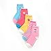 SUNBVE 5 Pack Toddler Girls' Ice Cream Funky Cotton Casual Crew Socks Ice Cream Shoe size 7-10 Toddler / 2-4 years