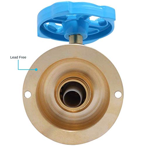 SharkBite 1/2 x 3/4 Inch MHT 45 Degree Hose Bibb, Multi Turn, Push To