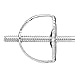 14K Solid White Gold Threaded Screw on Screw off Replacement Earring Backs - 1 PAIR