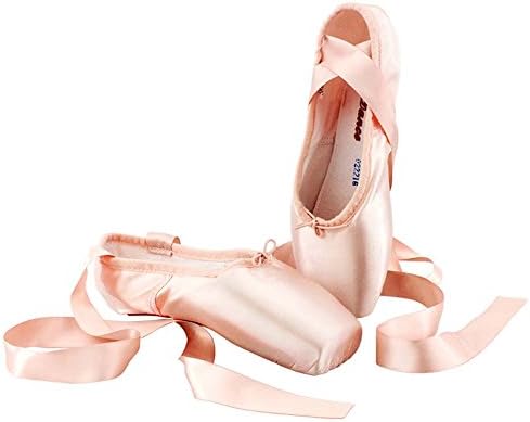 Pointe Shoes Canvas Ballet Shoe Girls' Flat Split Sole for Women with Toe Pads