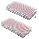 Ancefine 8 Cell 18650 Plastic Battery Storage Case with Hook Holder,2-Pack