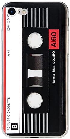 TNCY Heavy Duty Durable TPU Bumper Soft Back Cover Retro Cassette Tape Phone Case Compatible with iPhone 7 Plus iPhone 8 Plus 5.5 Inch