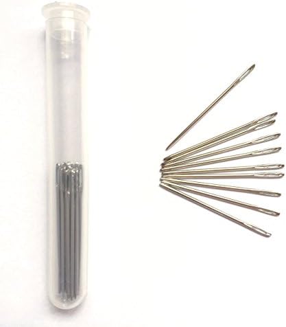 123zero Large-eye Stitching Needles Blunt Needles (30 Pcs) for Handworks with Plastic Clear bottle