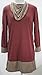 KUFV Womens Vintage Drape Scarf Neck Patchwork Long Sleeve Tunic Tshirt Dress