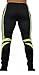 Kids Skinny Soccer Pants Training Sweat Sport Gym Athletic Tight Fit (YOUTH-L, BLACK/WHITE)