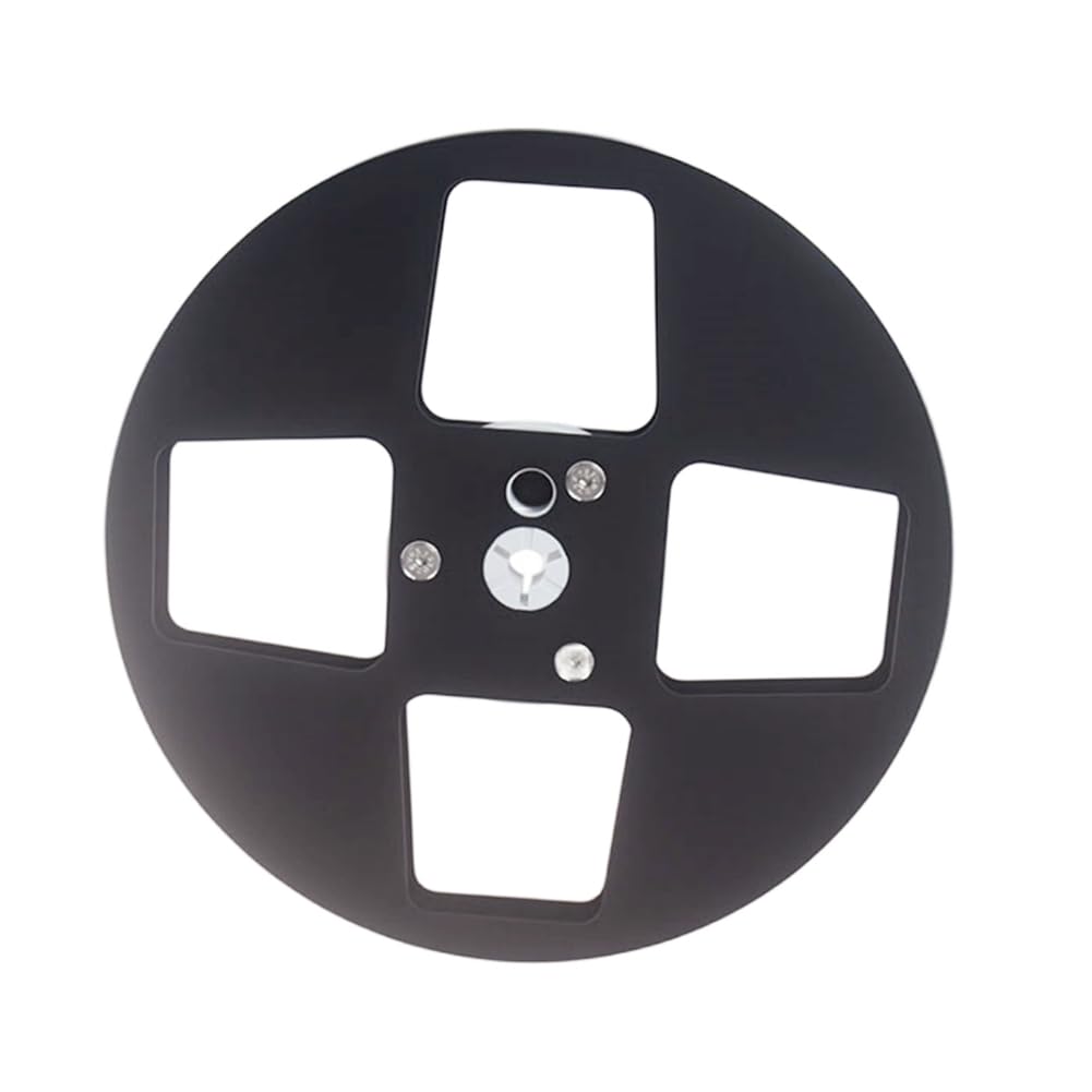 Barfeery New 7In Light Metal Aluminum Take Up Reel for Reel to Reel Tape Recorders(Black)