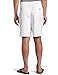 Haggar Men's Cool 18 Gabardine Pleated Shorts, White, 34