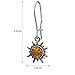 Ian and Valeri Co. Amber Sterling Silver Sun Earrings