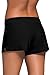 FIYOTE Women Sports Summer Bottom Slit Swim Beach Board Shorts A Black Medium