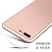 iPhone 7 Plus Case, COOLQO Ultra-Thin Full Body Coverage Hard Plastic Matte [Tempered Glass Screen Protector] 360 All Round Shockproof Hybrid Cover Skin for Apple iPhone 7 Plus 5.5 Inch_Rose Gold