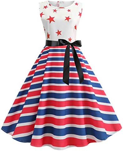 Vintage Dresses, Womens Floral Printed Sleeveless Casual Evening Party FORUU