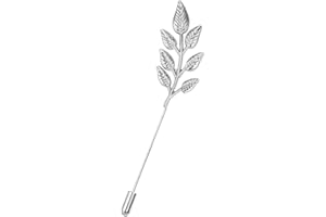 GUAFEIH Elegant Leaf Plant Suit Collar Lapel Pin Brooch for Men
