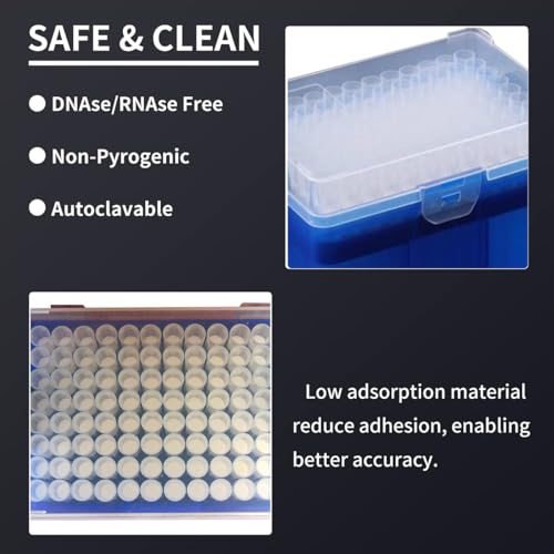 Pipette Tips 1000μL 1ml Sterile Pipette Tips Racked Autoclavable