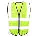 Safety Vest | 5 Pockets | High Visibility Reflective Strips | Color Neon Yellow (L)