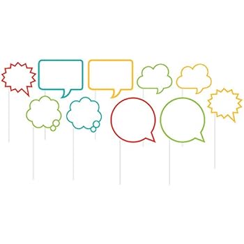 10-Piece Photo Props For Party, Speech Bubbles