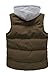 Cloudy Arch Women's Winter Outerwear Vests Detachable Hood Waistcoat