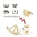 XINSHUN Women Fashion Accessories Cute Stud Earrings Boucle d'oreille Femme Flower Earrings Gold Bijoux Jewelry(rose golden)