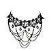 SUMAJU Lace Choker Necklace,Elegant Black Collar Fabric Handmade Tassel Beads Resin Necklaces