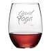 Fineware Liquid Yoga Wine Glass - Funny 15 oz Stemless Wine Glass for Yoga Lovers