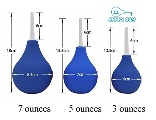 Happy Bum Enema Bulb Syringe - Safe, Comfortable Anal Cleaner Colon Tubes for Enemas - Also Ideal Vaginal Douche Syringe (7 ounces)