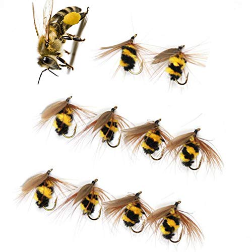Shumo 10 Pièces 10 Ppats Rtificiels Leurre Bourdon Mouche Mouche Truite Leurres Rtificiels Leurres De Pêche Bionique Beille Ppats De Pêche Ppats Mouche Ppats