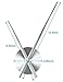 YESURPRISE Modern Aluminum 3D Clock Hands Movement Time for Wall Clock House DIY Room Home Decorations Mini Silver