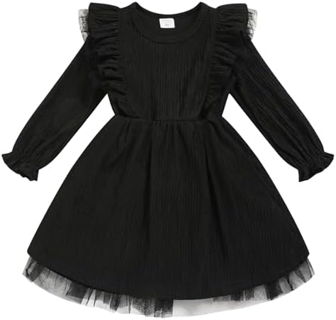 toddler fall dress nearby Amazon.com: Toddler Girl Dress Fall Winter Clothing Kids Long Sleeve Ruffle Skirt Outfits Floral Dresses (White, 3-4T): Clothing, Shoes & Jewelry