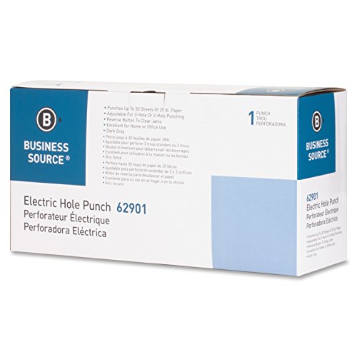 Business Source Desktop Hole Punches Powered Multi-Hole Paper Punch (62901)