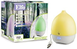 ELFO - USB Essential Oils Ultrasonic Aroma Diffuser / USB Humidifier - 70 ml, 7 colors LED, perfect for aromatherapy and chromotherapy