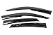 VXMOTOR for 2016-2021 Honda Civic - 4Dr Sedan - Smoke Tinted Side - Window Visors Tape-On