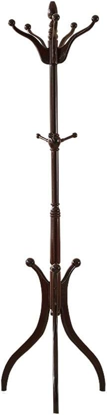 COAT RACK THBEIBEI Solid Wood Hat Coat Stand Hallway Clothes Hat Rack Hangers Hall Tree Floor Type Home Hanger (Color : Redwood, Size : 180cm)