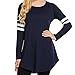 Goddessvan Plus Size Tops, Women Autumn Long Sleeve T-Shirt Sweatshirts Patchwork Blouse Tops