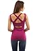 PattyBoutik Women Crewneck Criss-Cross Keyhole Back Tank Top (Rose Small)