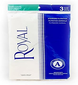 Royal / Dirt Devil Type A Metal Upright Standerd Paper Bags 3 PK # 3088147001