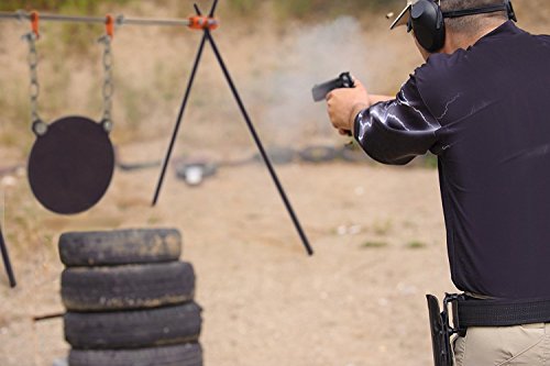Powerfly AR500 Gong Targets for Shooting Range 12" - AR 500 3/8" Laser Cut Steel Plate - Metal Round Swing Hanging Target with Mounting Holes - Suitable for Rifle Handgun Pistol Firearms - Thumbnail 5